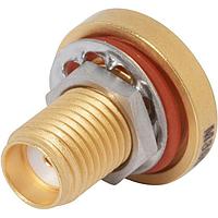 Amphenol SV Microwave M39012/83-3007 ຕົວເຊື່ອມ SMA F Bulkhead Conn ສໍາລັບເຄື່ອງສາຍ .085