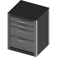 Swivellink RB-MTC-TBOX-4D ກ້ອງເຄື່ອງມື MOBILE CART TOOL BOX 4 DRAWERS