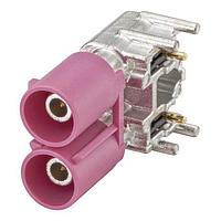 Rosenberger 59S2MB-40MT5-H ປລັກກ່ອງຕໍ່ PCB PlugPCBoardSolderPns ມຸມຂວາ H ສີມ່ວງ