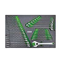 TOPTUL GED3652 ການປະສົມປະສານ, Double Open End & Double Ring Wrench Set (36 pcs)