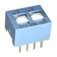 CTS Electronic Components 206-122S ສະຫຼັບ DIP 2 ສ່ວນສະຫຼັບ SPDT