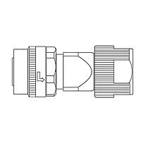 Delta Electronics, Inc. ACS3-CABRA000 Connector Kit, Brake Power, 2-ພິນ IP67, MS-solder CMV1 type, ກົງ, ດ້ານມໍເຕີ B3 ສຳລັບ F100-F221