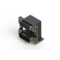 EDAC 664-015-264-05A ຕູ້ສະຫນອງ Dual Port D-Sub ມຸມຂວາ ຕູ້ສະຫນອງ Dual Port D-Sub