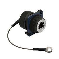 Bulgin PXM06285FANBKUS ຕົວເຊື່ອມຕໍ່ອະລູມິນຽມທີ່ຜ່ານການອະນອດສີດດຳ ປິດຢ່າງຂ້າມ ຕົວເຊື່ອມຕິດຕັ້ງຢູ່ບ່ອງປະຕູ - ບໍ່ມີການປ້ອງກັນສັນຍາລັກ - Cat5e ຍິງ