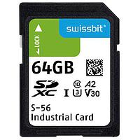 Swissbit SFSD064GL1AM1TB-E-IK-21P-STD ບັດຈຳຫຼັກອຸດສາຫະກຳ SD Card, S-56, 64 GB, 3D PSLC Flash, -25C ຫາ +85C