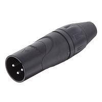 Amphenol Audio AX3MB ຕົວເຊື່ອມສາຍສະເພາະ 3 ແພງກະແຈຜູ້ຊາຍ. AX XLR ຕົວເຊື່ອມສາຍສຽງສີດຳ