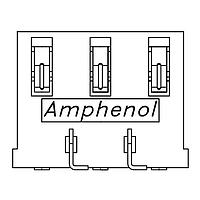 Amphenol Commercial Products BC7350R03001 ຕົວເຊື່ອມແບດເຕີຣີ S2a.3 PIN BATTERY CONNECTOR