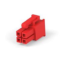AMP Connectors - TE Connectivity 2029094-4 ຮອງສະໜອງສະເພາະແລະສະໜອງສາຍສຳລັບ 4 POS RECPT UL-94-V0 ແດງ