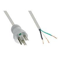 Qualtek Electronics 232015-06 ສາຍພະລັງງານ AC ລະດັບໂຮງໝໍ 12' ສີເທົາ/ເທົາ SJT