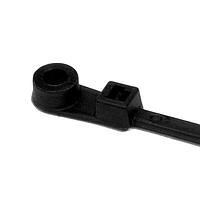 HellermannTyton T18MR0C2 ຂາຍຜັດສາຍສະຫຼຸບ 1 ຊິ້ນ ຜັດສາຍມີການຍຶດດ້ວຍການຍຶດດ້ວຍກຸ້ມສະຫຼຸບ, ຍາວ 4.3" , ກຸ້ມສະຫຼຸບ #4, ສະຕູດສູງສຸດ 0.79", ໜັກ 18lb, PA66HS, ສີດໍາ, 100 ຊິ້ນ/ຊຸດ