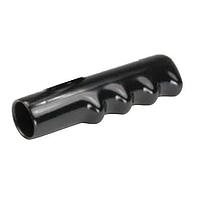 Essentra Components VGN10004000A ຈອກຈັບສິ້ນທາງກົງມີປຸ່ມຍຸດ: PVC DIP ສີດຳ