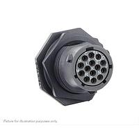 Eaton Souriau-Sunbank UTSX712E14S ຮອບຮອງ Jam nut receptacle, ບໍ່ມີ backshell, ມີ 14 ຕໍ່ຕົວຍິງສໍເດີ, IP68/69K ໃນສະພາບບໍ່ໄດ້ຕ້ອງການ