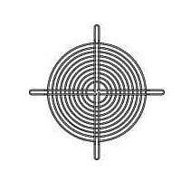 Sanyo Denki 109-1066 ກາດພັນມືພັນລົມ 172mm, ທາງເຂົ້າ/ທາງອອກ, ສີເງິນ