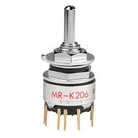 NKK Switches MRK206 ສະຫນັບສະຫນູນການສະຫນັບສະຫນູນ DP 6 POSITION LOW SHAFT ACTUATOR PC
