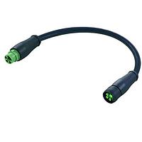 HARTING 21342829642100 ເສັ້ນສາຍອ່ານສະເຫຼີມ / ເສັ້ນສາຍກະທົບ ຂະໜາດ 15 6-ຂາ st/st m/f PUR 2,5mm 10m