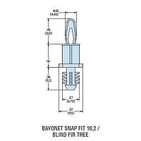 Heyco 10590F ການສະຫນັບສະຫນູນ PCB HBS5-07 V-0 ທຳມະຊາດ