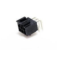 Molex 105314-1306 Shrouded NanoFit RA Hdr TH DR 6Ckt 0.76um Au Blk
