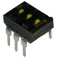 CTS Electronic Components 209-3LPSTF ສະຫນັບ DIP ຜ່ານຮູ, DIP SWITCH ທອງ, 3-ຂາ, ຕົວກະທົບຮູບແບບຕ່ຳ, ການປິດການທາງລຸ່ມ, ການປິດການທາງເສັ້ນ, ອອບ, ກະປ່ອງທູບ
