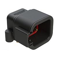 Amphenol SINE Systems ATPF13-6P-BM11 ຮອບຮອງ 6 ຕຳແໜ່ງ PCB Receptacle, 90, ຕິດຕໍ່ຊຸດທອງ, ການດຶງດ້ວຍຕົວເອງ, ສີດໍາ