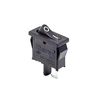E-Switch RD11131121 ສະຫນັບສະຫນູນ Power Rocker Switch 10A 125VAC 4.8mm Tab Off-On ສີດຳ/ສີດຳ