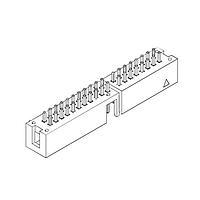 Amphenol Commercial Products G821EU210AFA02Y Shrouded Box Header 2.54mm*2.54mm Pitch STR DIP,2x5Pin,15u" Gold,NY6T,Removed#9Pos,Tail=2.54mm