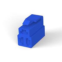 AMP Connectors - TE Connectivity 172132-5 ຮາວຊິ້ງ 250SER PLUG HSG 3P ສີຟ້າ