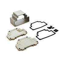 Bud Industries DMX-4779-G ກະຕ່າອະລູມິເນຍອອກແບບສໍາລັບລົດ DIN Rail 3.9 X 3.1 X 2.7"