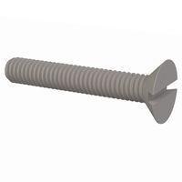 Essentra Components 50M040070H025 ສະກຣູຫຼັກມີລູກປຸ່ມຊ່ອງສະເລັດ 90 Slotted CSK Screw, M4 X .7 Thread, 25mm Lg