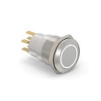 Alcoswitch - TE Connectivity 4-2213764-4 ປຸ່ມກົດສະຫນອງ AV19 DPM 0.4VA FIX RING LED ຂາວ 24V