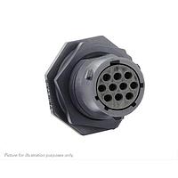Eaton Souriau-Sunbank UTSX71210SY ຮອບຮອງ Jam nut receptacle, ບໍ່ມີ backshell, ສໍາລັບ 10 ຕິດຕໍ່ຍິງ, IP68/69K, keying Y