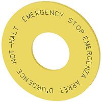 SIEMENS 3SU19000BN310NC0 ຈາກພາກການຢຸດຉົງສະຫນັບສະຫນູນ EMERGENCY STOP BACKING PLATE. ເຫຼືອງ