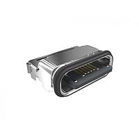 Amphenol Commercial Products 12402214E512A ຕົວເຊື່ອມ USB Type C USB2.0, Type C, ຕິດຕັ້ງດ້ານບູດ, ຄວາມສູງກາງ 1.50mm, ບັນດາຄູ່ SMT, IP68