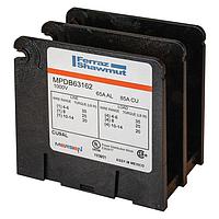 Mersen MPDB63162 ບລັອກການຈັດຈໍາແບບເປີດ Power Distribution Block,Open Style,Aluminum,Box-Box,2P,1000VAC/DC,85A
