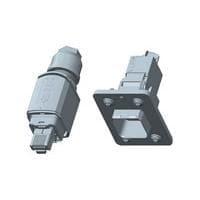 AMP Connectors - TE Connectivity 8-2120875-1 Industrial VARIANT 14 COUPLER P&J CAT5E 4P 180