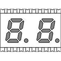 Kingbright ACDA03-41SGWA-F01 ຈໍ LED ສີຂຽວ ກະຈົກກະຕ່າງ 2 ໂຕເລກ