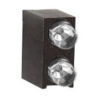 BIVAR H280CBC-Y/G ຕົວຊີເຄີດບອດ LED ຕົວຊີ LED ປະສົມ, ມຸມຂວາ, LED 3mm 3-ຂາ, ລະດັບສອງ, 1 ສະຖານີ, ສີສອງສີ ເຫຼືອງ/ຂຽວ, ເລນສແບບກະຈາຍສີຂາວ.