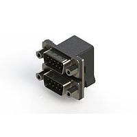 EDAC 661-009-264-003 ຕູ້ສະຫນອງ Dual Port D-Sub ມຸມຂວາ ຕູ້ສະຫນອງ Dual Port D-Sub