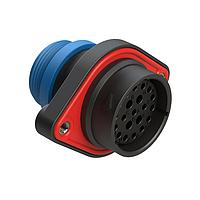 Amphenol SINE Systems AHDP02-24-21SR-STA ຕົວເຊື່ອມຕໍ່ 21 ຕຳແໜ່ງ ຕິດຕັ້ງບົດບັນທຸກພານເນວ, ປອກເຊັດ, ຂະໜາດເຊວ 24, ການປິດກັນຂະໜາດຫຼຸດ (ສີຟ້າ), ຕົວແປງການດັບສະແຕຣດນ້ອຍ