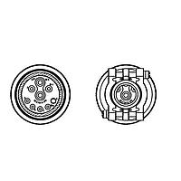 DEUTSCH - TE Connectivity HDB36-18-14PE-059 ຕົວເຊື່ອມ PL 18 SHL 14 WY E SEAL REV BKWY CLMP