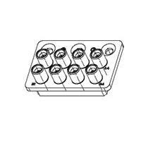 Raychem - TE Connectivity 1996777-2 ອຸປະກອນເສີມ 8POS RF MOD OSMM PLUG ATTACH