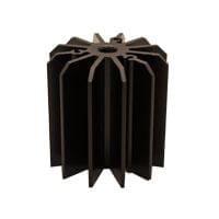 Advanced Thermal Solutions ATSEU-109-C2-R0 ຮອງລົມລະດູຮ້ອນ STAR LED Heat Sink, 60mm dia., 60mm, ສີດໍາ