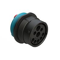 Amphenol SINE Systems AHDP04-24-91PR16-WTA ປະຕູຮັບສະຫຼຸບ ຂະໜາດ 24, ຕຳແໜ່ງ 9 ປະຕູຮັບ ISOBUS, ເຂົ້າຫຼັກ, ການປິດກະດູກລົງ, ຕົວແປງການດັບກວ້າງ (WTA). ໝາຍເຫດ: ໃຊ້ (ຂະໜາດ 8) PN# AT60-204-08141-16 ຕິດຕໍ່ສໍາລັບ 6AWG/16mm ການນໍາໃຊ້