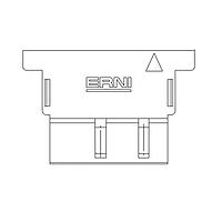 ERNI - TE Connectivity 524891 ອຸປະກອນເສີມ Tin Female 2x5 Pos Cover Black Left