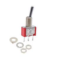 E-Switch 100SP1T1B1M2QEH ສະຫນັບສະຫນູນ Toggle TOGGLE, 5A 120VAC/28VDC, SPDT On-On, Panel Mount PC Pin