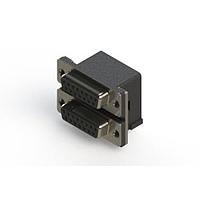 EDAC 662-015-664-001 ຕູ້ສະຫນອງ Dual Port D-Sub ມຸມຂວາ ຕູ້ສະຫນອງ Dual Port D-Sub