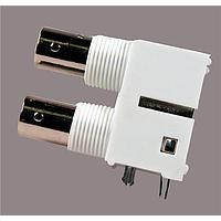 Bomar 364A2595 ຕູ້ຕໍ່ສອງທາງ X-2 DUAL NC JACKS R/A ສີຂາວ