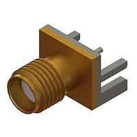 Amphenol SV Microwave 2985-6035-TD ຕູ້ຕໍ່ PCB SMA F Edge Launch Connector ທີນ Dipped