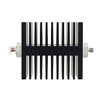 Fairview SA18SFSF50W-40 40 dB Fixed Attenuator SMA Female To SMA Female Directional Up To 18 GHz Rated To 50 Watts With Black Aluminum Heatsink Body