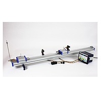 PHYWE P1199605 ການອານຸລັກໂມເັຣນໃນການປະທະກັນແບບຢືດຢຸ່ນຫຼາຍອັນກັບການຕິດຕາມການສາທິດ ແລະໂມງຈັບເວລາ 4-4