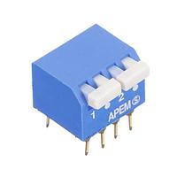 APEM MPG302B ສະຫນາມສະຫນອງ DIP 2POS DPST 0.025A 24VDC